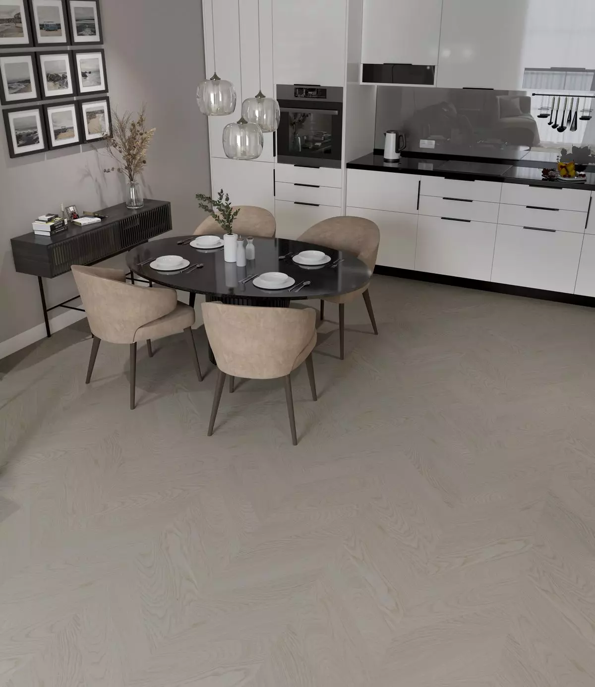 Паркетная доска Esta Parket CH Nova Eco арт.15506 Дуб Pearl Chevron 