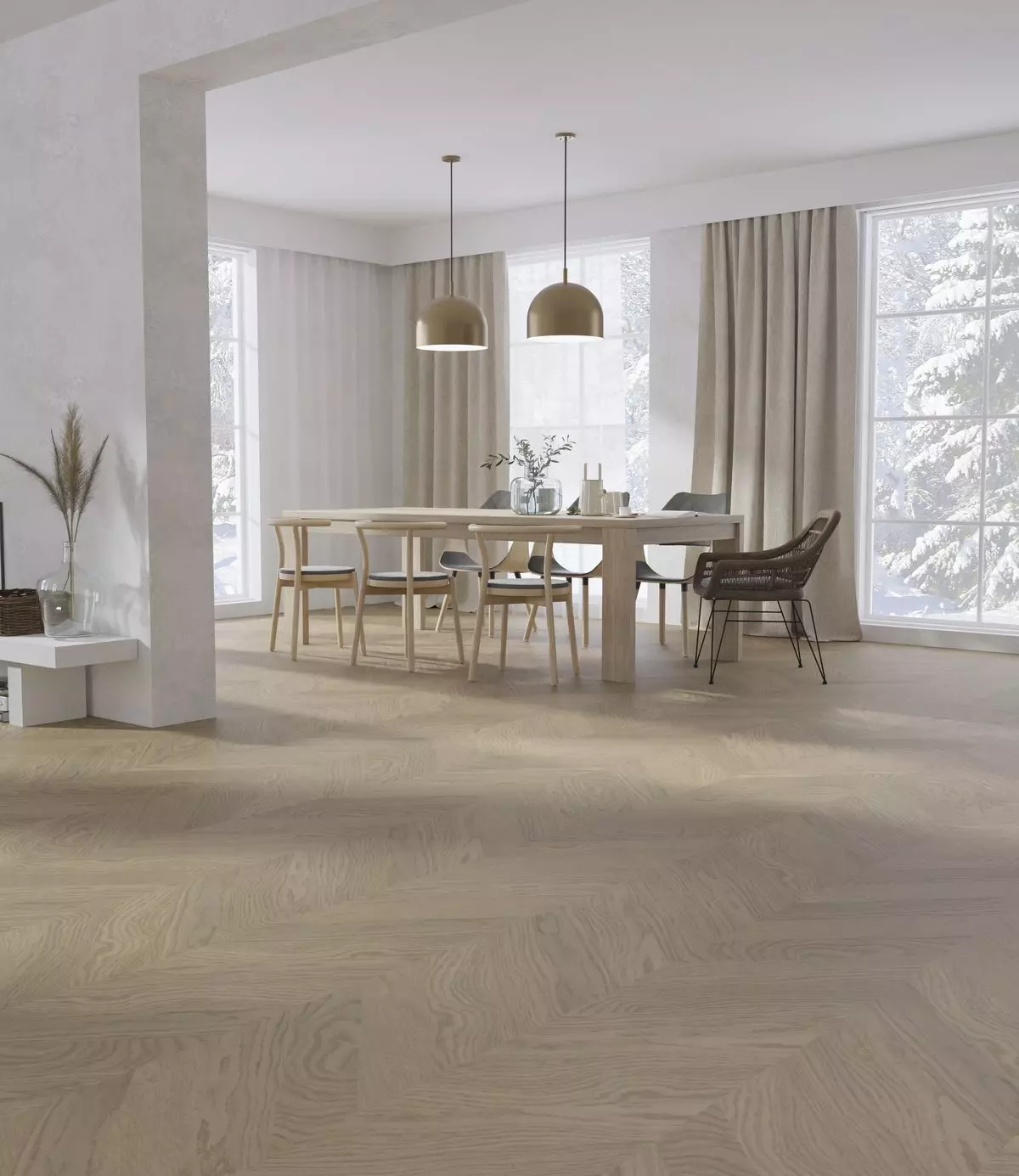 Паркетная доска Esta Parket CH Nova Eco арт.15508 Дуб Dazy Chevron 