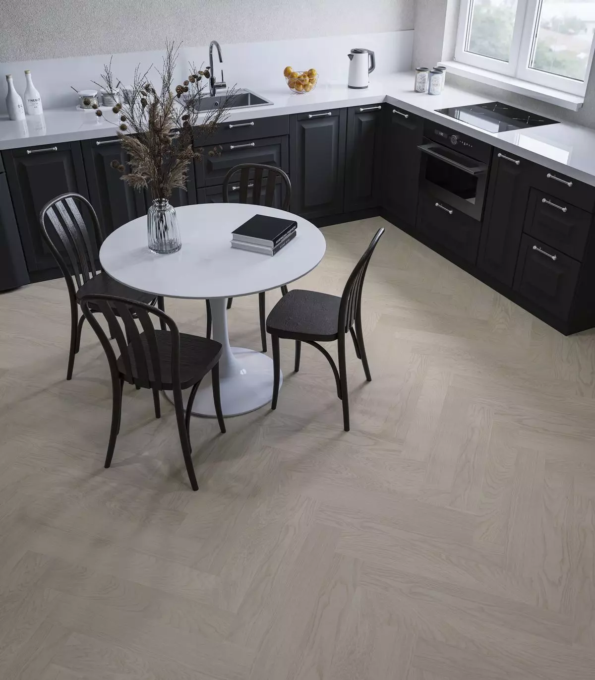 Паркетная доска Esta Parket HB Nova Eco арт.14506 Дуб Pearl Herringbone 
