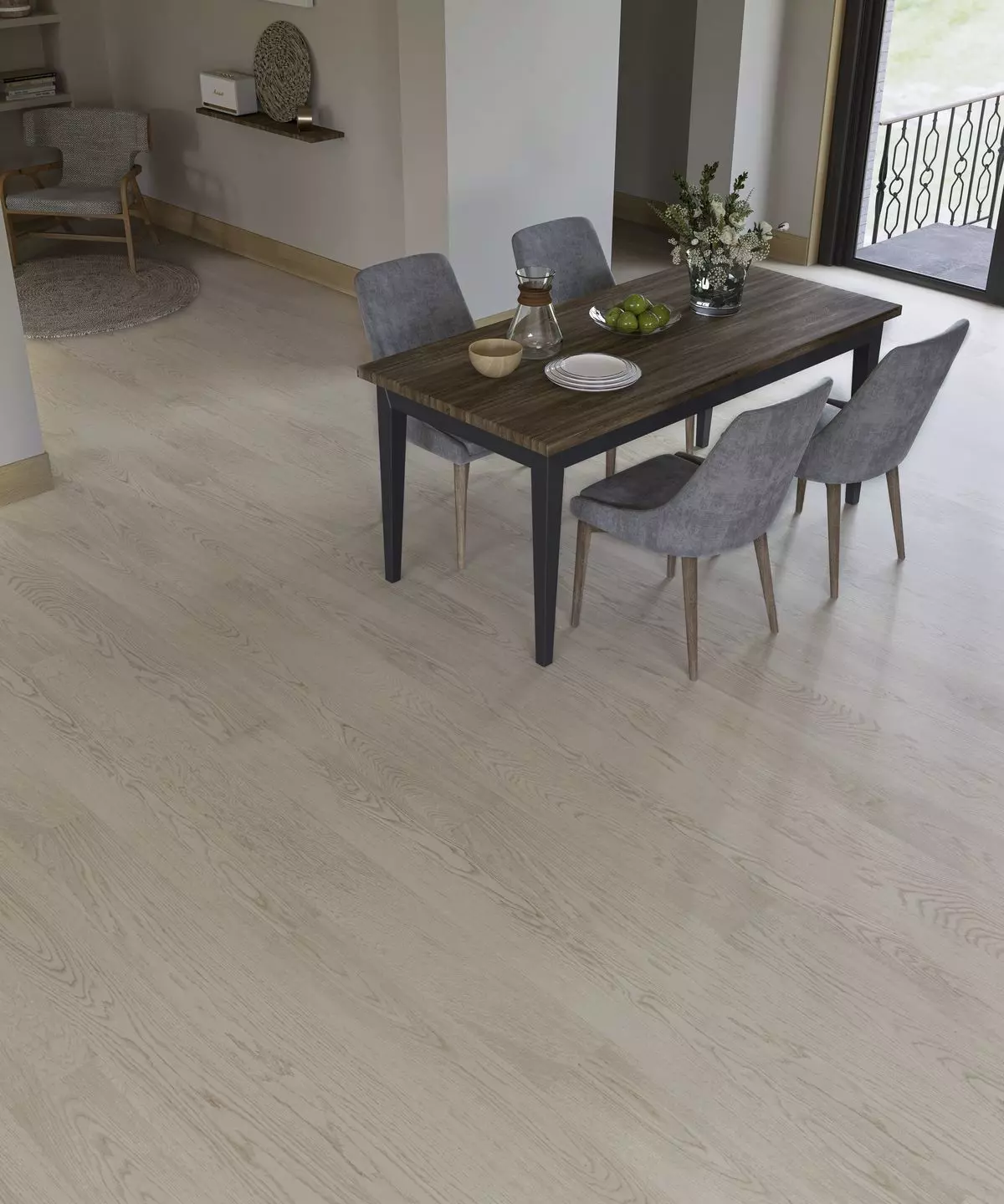 Паркетная доска Esta Parket Nova Eco арт.16043 Дуб Pearl 1 strip 