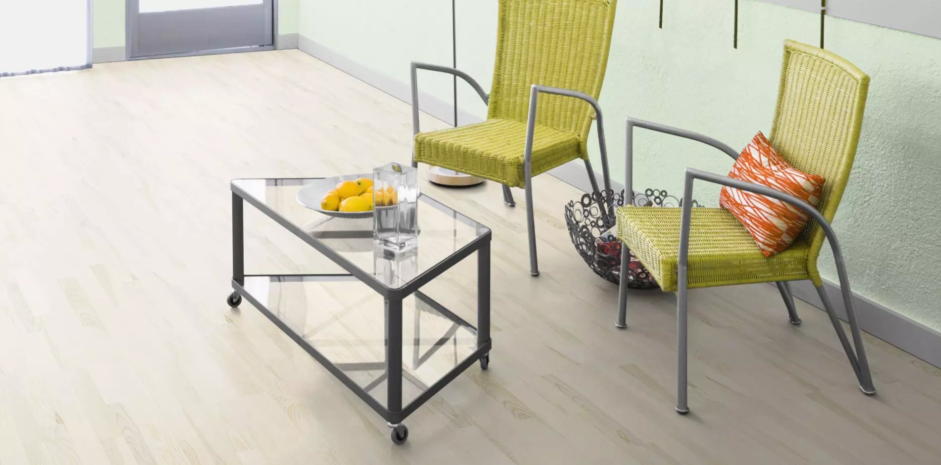 Напольное пробковое покрытие CorkStyle Wood Esche Weiss клеевое