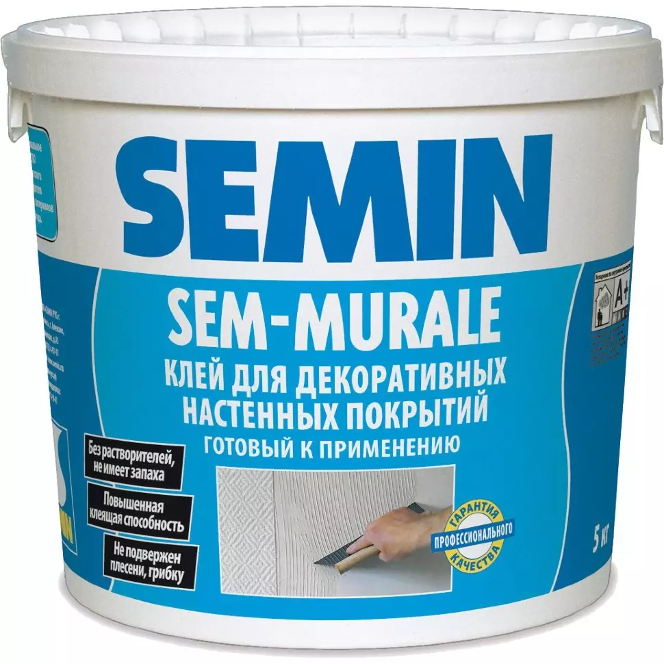 Клей Semin Sem-Murale для всех типов настенных покрытий, 5кг